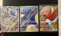 Pokemon TCG Destined Rivals Illustration Rare & Ultra Rare 3 Card Lot - Image 1