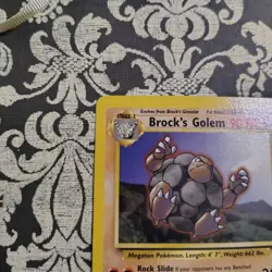 Brock's Golem 020/132 Gym Heroes Rare WOTC Pokemon Card NM Vintage - Image 2