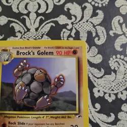 Brock's Golem 020/132 Gym Heroes Rare WOTC Pokemon Card NM Vintage - Image 3
