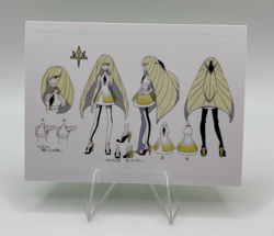Pokemon Polaroid Trainer Lusamine Sketch Art Card ZA STUDIO - Image 1