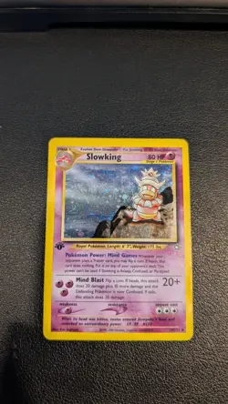 Slowking Holo Rare 14/111 Neo Genesis Pokemon Card - WOTC - Played - Image 1
