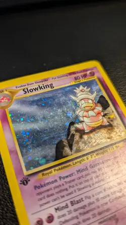 Slowking Holo Rare 14/111 Neo Genesis Pokemon Card - WOTC - Played - Image 2