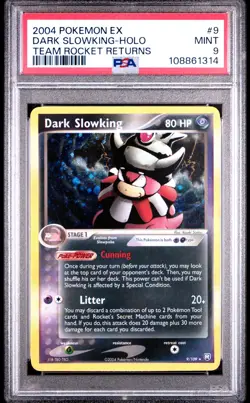 Pokemon EX TRR 9 Dark Slowking Holo Card 2004 PSA 9 Mint Vintage *Swirl - Image 1