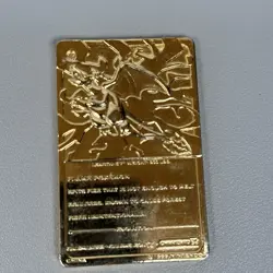 23K Gold Plated Charizard Pokemon TCG Vintage 1999 BK Burger King LP Metal Card - Image 2