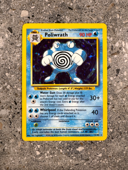 Pokemon TCG Cards Poliwrath 13/102 Base Set Holo Rare - Image 1