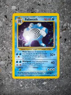 Pokemon TCG Cards Poliwrath 13/102 Base Set Holo Rare - Image 3