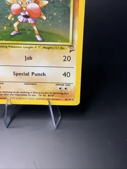 Hitmonchan Base Set 2 Holo W/ Swirl Unlimited Rare Vintage Pokemon Card MP-HP - Image 4