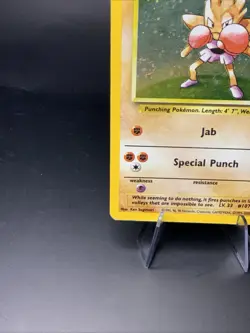 Hitmonchan Base Set 2 Holo W/ Swirl Unlimited Rare Vintage Pokemon Card MP-HP - Image 5
