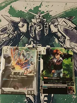 Sealed Gundam TCG Card Game ~ Strike Gundam + Kira Yamato ~ Promo Cards *English - Image 1