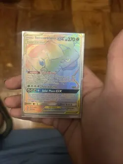 Pokemon TCG Venusaur & Snivy GX Cosmic Eclipse Rainbow Rare Card 249/236 - Image 1