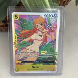Nami One Piece P08-106 SR English Trading Card - Image 1