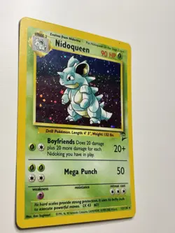 Nidoqueen 12/130 Holo Rare Base Set 2 Pokemon Card MP - Image 2