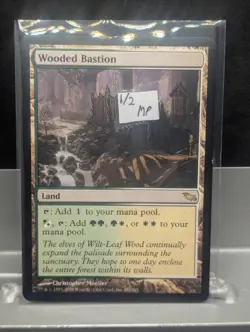 Wooded Bastion X1 MP Shadowmoor MTG Magic the gathering 1/2 - Image 1