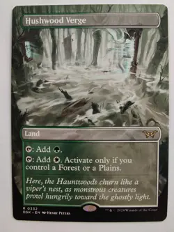 Hushwood Verge - Borderless - NM - Duskmourn: House of Horror DSK - MTG - Image 1