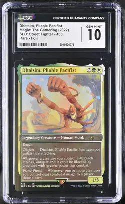 DHALSIM, PLIABLE PACIFIST Secret Lair Foil Street Fighter CGC 10 MTG - Image 1