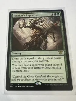 MTG Rishkar's Expertise-Neon Dynasty Commander #127 - Image 1