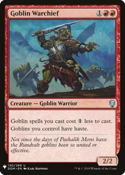 NM Goblin Warchief, MTG, The List, Magic the Gathering, 130 - Image 1