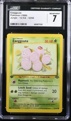 Pokemon Exeggcute TCG Jungle Card 52/64 1st Edition Common CGC 7 - Image 1