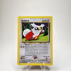 Delibird Neo Revelation Pokemon Holo Foil Card 5/64 MP/HP Rare - Image 1
