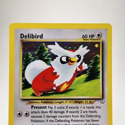 Delibird Neo Revelation Pokemon Holo Foil Card 5/64 MP/HP Rare - Image 3