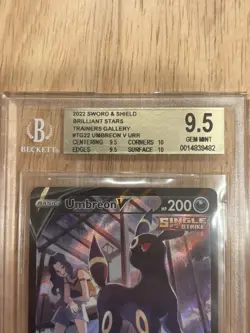 Pokemon TCG Umbreon v TG22/TG30 Swsh09 Trainer Gallery Brilliant Stars, BGS 9.5 - Image 2