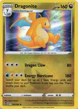 Pokemon - Dragonite #131/195 - SWSH12: Silver Tempest Holo - Image 1