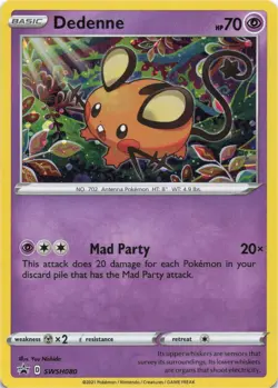 Pokemon - Dedenne #SWSH080 - SWSH: Sword & Shield Promo Cards Holo - Image 1