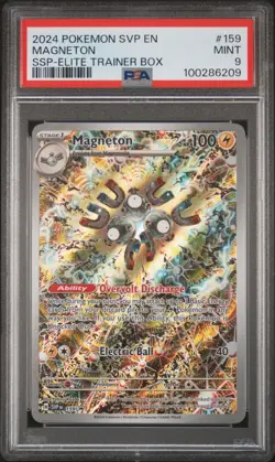 Magneton 159/191 Surging Sparks Elite Trainer Box Pokemon PSA 9 - Image 1