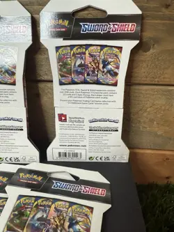 Pokemon Sword and Shield Sleeved Booster Pack Lot of 12 Includes 1 Full Art Set - Image 5