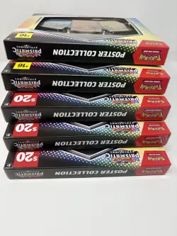 Lot of 5 Pokemon TCG Prismatic Evolutions Poster Collection Box Factory Sealed - Image 2