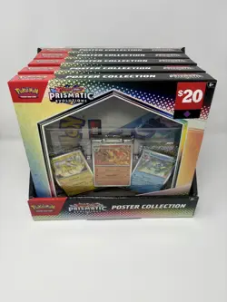 Lot of 5 Pokemon TCG Prismatic Evolutions Poster Collection Box Factory Sealed - Image 3