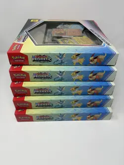 Lot of 5 Pokemon TCG Prismatic Evolutions Poster Collection Box Factory Sealed - Image 4
