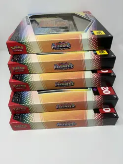Lot of 5 Pokemon TCG Prismatic Evolutions Poster Collection Box Factory Sealed - Image 5