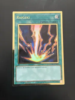 Raigeki MGED-EN038 Maximum Gold: El Dorado 1st Edition Yugioh - Image 1