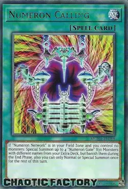 YUGIOH MGED-EN088 Numeron Calling Rare 1st Edition NM - Image 1