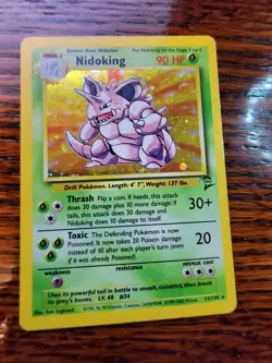 1999-2000 Pokemon Nidoking Holo Base Set 2 Card 11/130 Rare 2nd Edition - LP - Image 1