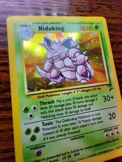 1999-2000 Pokemon Nidoking Holo Base Set 2 Card 11/130 Rare 2nd Edition - LP - Image 2