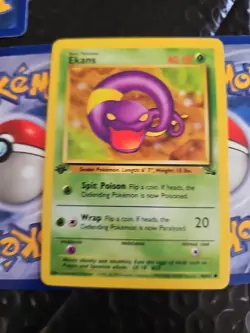 1ST EDITION Fossil Set 1999 - QTY-(5) EKANS Pokemon Card #46/62: Never Played - Image 3
