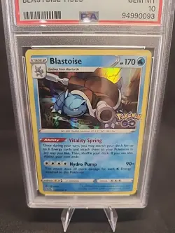 PSA 10 2022 Pokemon Go #017/078 BLASTOISE Holo Rare POP 169 Gem Mint TCG Card - Image 5