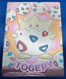 Pokemon Vintage 1999 Japanese Meiji Embossed Foil Promo Card TOGEPI / TOGEPY - Image 1