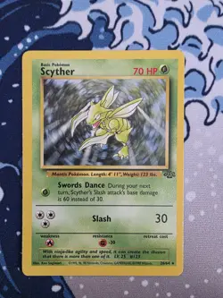 Pokemon Scyther TCG Jungle Non-Holo Rare Card 26/64 Unlimited - Image 1