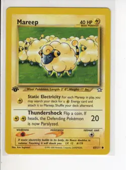 MAREEP 1ST EDITION NEO GENESIS SET POKEMON CARD 65/111 EX/NM - Image 1