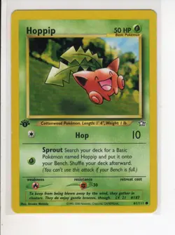 HOPPIP 1ST EDITION NEO GENESIS SET POKEMON CARD 61/111 LP - Image 1