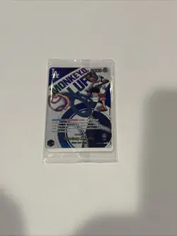 【SEALED】 Dodgers x ONE PIECE Monkey D. Luffy EB02-010 Night Promo Card English - Image 1