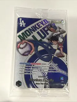 【SEALED】 Dodgers x ONE PIECE Monkey D. Luffy EB02-010 Night Promo Card English - Image 3