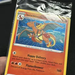 Pokemon Special Delivery Charizard SWSH075 Promo Card Holo Sealed NM - Image 2