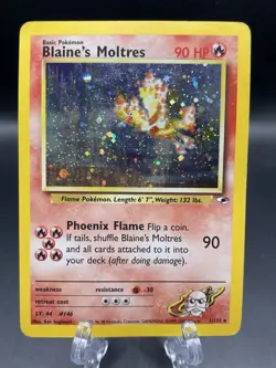 Blaine's Moltres - 1/132 - Pokemon Gym Heroes Unlimited Holo Rare Card WOTC LP - Image 1