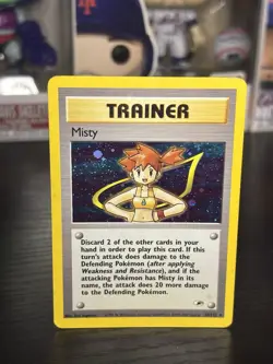 Misty #18/132 - Gym Heroes - Holo Trainer Pokemon Card - Vintage WOTC - Image 1