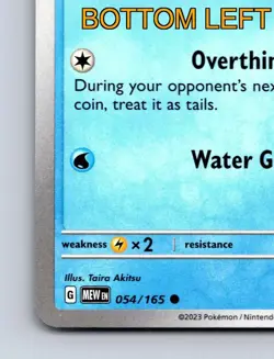 Psyduck HP 70 Overthink Ability Water Gun Attack Blue Pokemon Card - Image 5