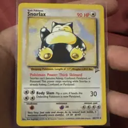 Pokemon TCG Snorlax Card 30/130 Regular Non-Holo Base Set 2 Rare LP - Image 1